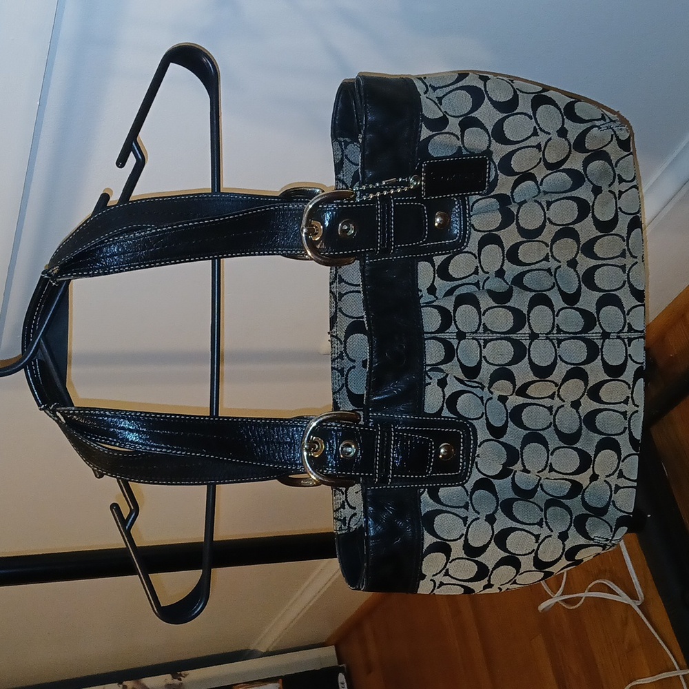 Coach Pleated Signature Bag